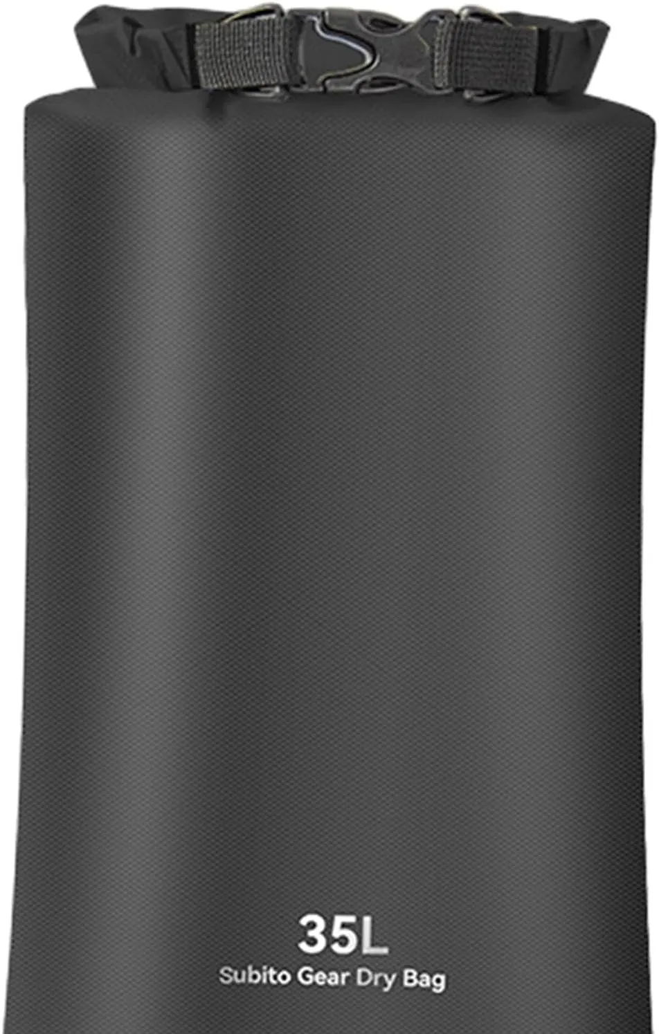Yiju Waterproof Storage Bag with Roll Top for Rafting and Kayaking, Black, 35L