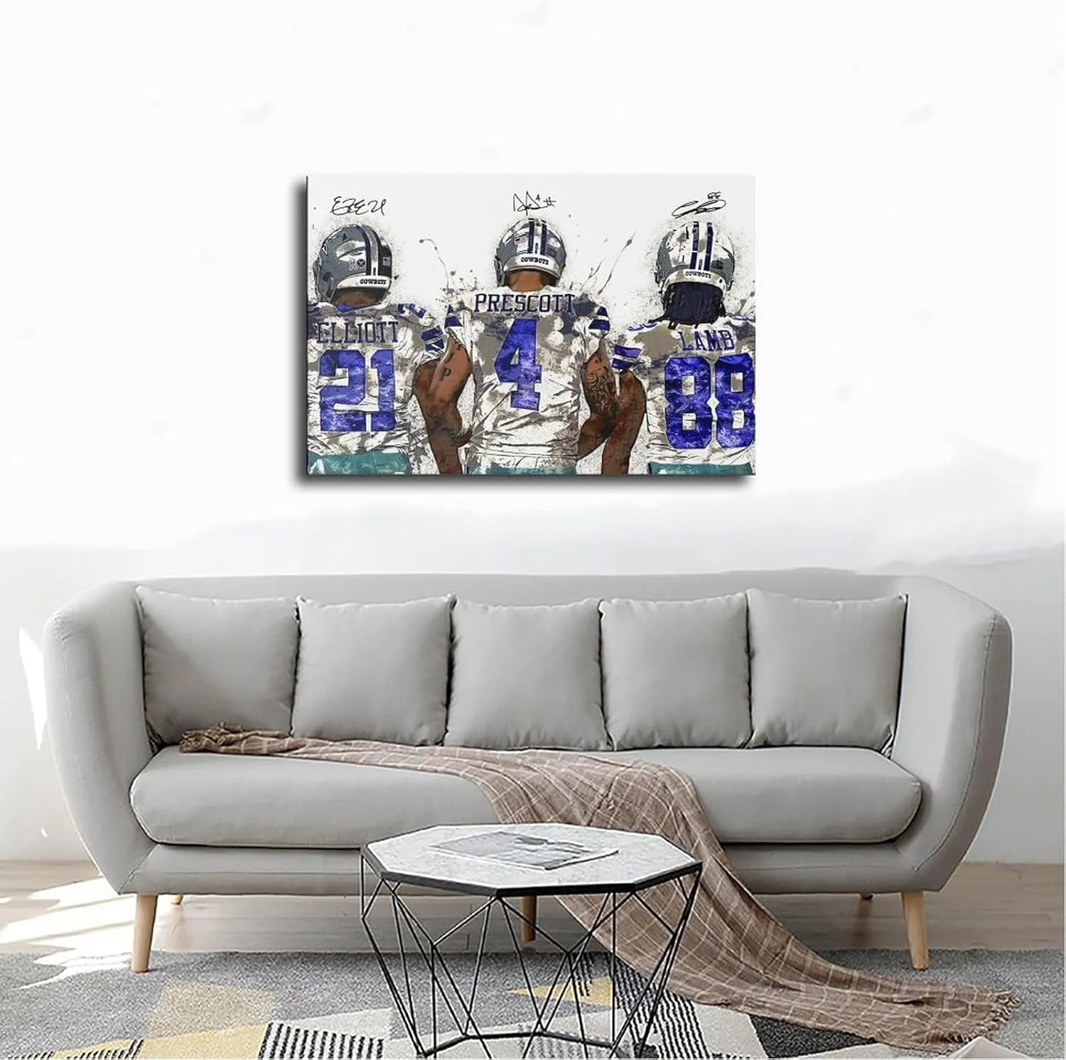 yjbsdb Dak Prescott Ceedee Lamb Ezekiel Elliott Canvas Poster Bedroom Decor Landscape Office Room Decor Gift Unframe: Unframe:24x36inch(60x90cm)