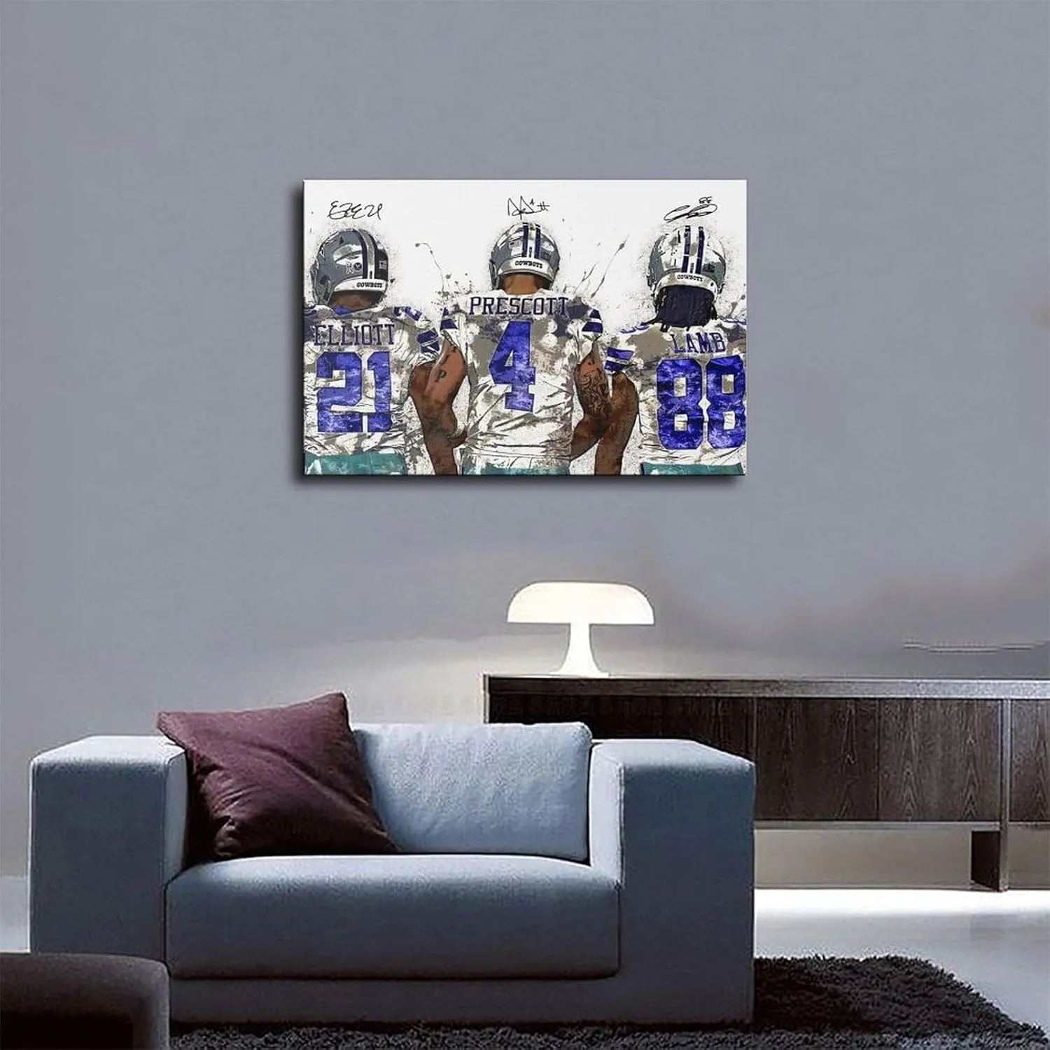 yjbsdb Dak Prescott Ceedee Lamb Ezekiel Elliott Canvas Poster Bedroom Decor Landscape Office Room Decor Gift Unframe: Unframe:24x36inch(60x90cm)