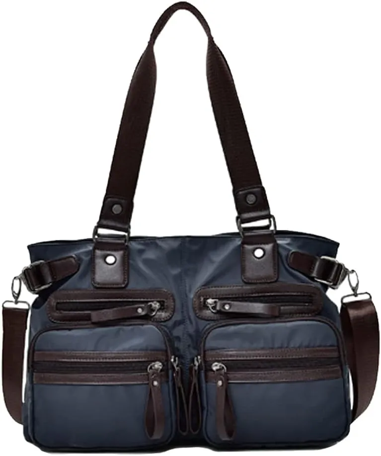 Yohora Handbag for Men Shoulder Crossbody Bag Waterproof Nylon Messenger Bag Casual Tote Bag for Travel Business
