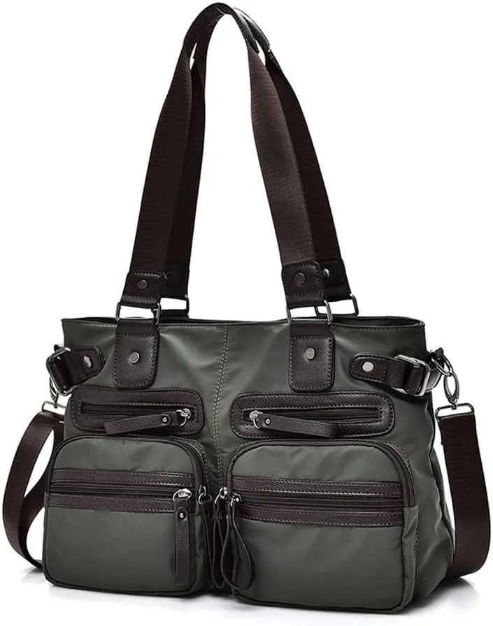 Yohora Handbag for Men Shoulder Crossbody Bag Waterproof Nylon Messenger Bag Casual Tote Bag for Travel Business
