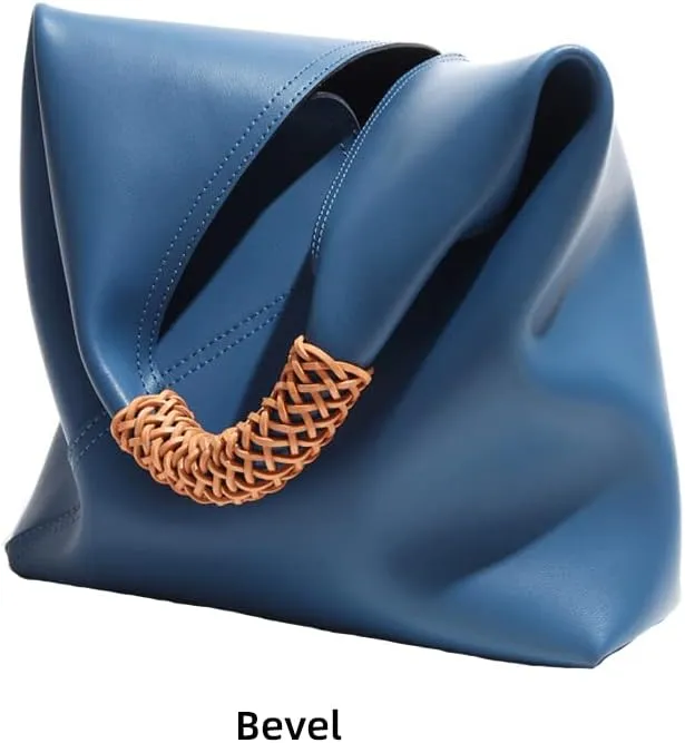 Yohora Women’s Genuine Leather Tote Bag Large Capacity Top Handle Handbag with Zipper Pocket Retro Shoulder Purse Wallet
