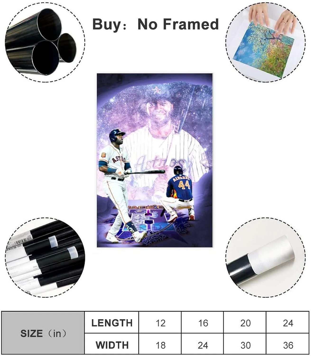 Yordan Alvarez Baseball Player Poster0 Canvas Art Posters Home Fine Decorations Unframe:12x18inch(30x45cm)