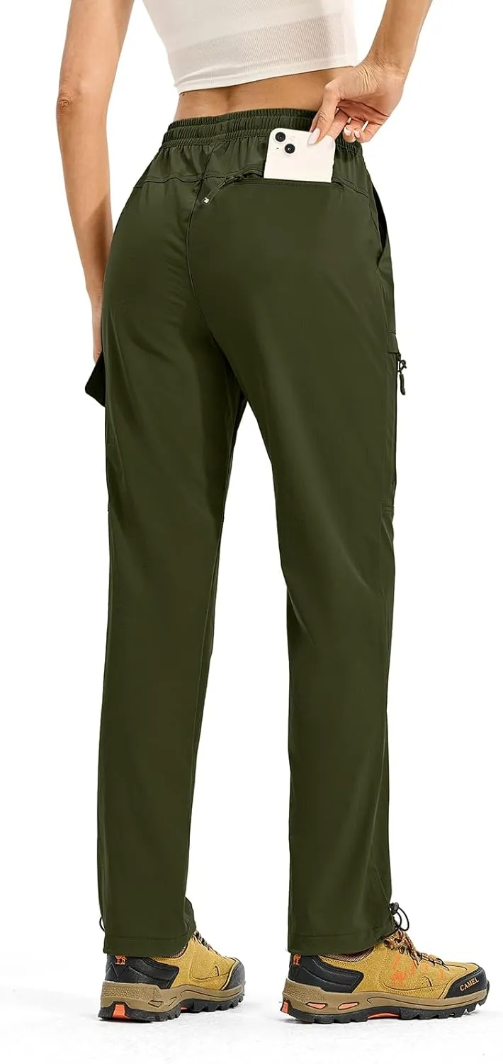 YSENTO Womens Cargo Pants Lightweight Water Resistant Quick Dry Camping Travel Hiking Pants with Pockets
