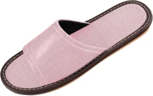 Yuiboo Light Pink Men Women's Bathroom Slippers Summer Dorm Home Slides for Bedroom Hotel Travel