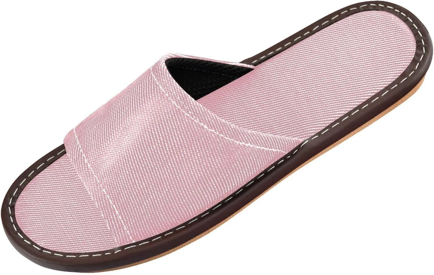 Yuiboo Light Pink Men Women's Bathroom Slippers Summer Dorm Home Slides for Bedroom Hotel Travel