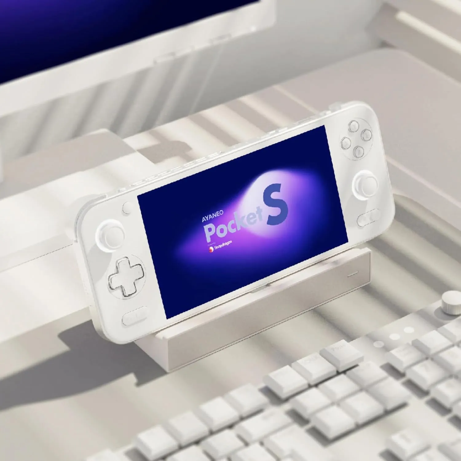 Zestioe AYANEO Pocket S-6 Inches 1080P Handheld Android Video Game Console 1920x1080 Tablet PC Video Game Console Snapdragon G3x Gen 2 CPU (White, 16GB 512GB)