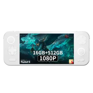 Zestioe AYANEO Pocket S-6 Inches 1080P Handheld Android Video Game Console 1920x1080 Tablet PC Video Game Console Snapdragon G3x Gen 2 CPU (White, 16GB 512GB)