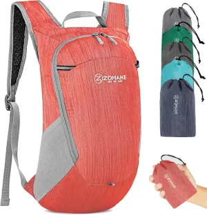 ZOMAKE Ultra Lightweight Packable Backpack 18L, Small Foldable Hiking Backpacks Water Resistant Folding Daypack for Travel(Red)