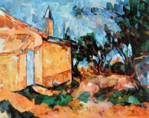 ZVLYVHSK Famous Poster Artwork Canvas Prints Artwork Le Cabanon De Jourdan by Paul Cézanne Print Artwork for Living Room Decor 60x90cm